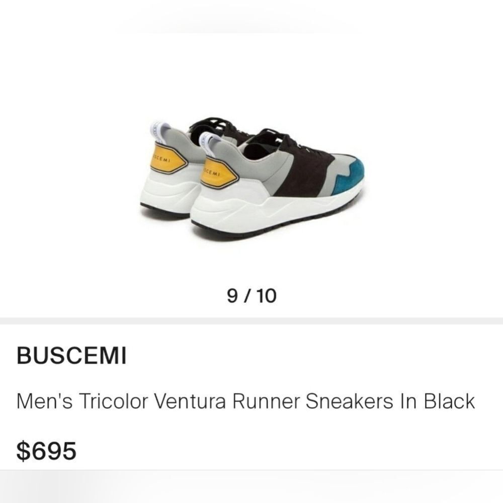 BUSCEMI Men's Tricolor Ventura Runner Sneakers - Picture 10 of 10